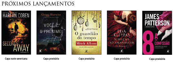 Próximos lançamentos