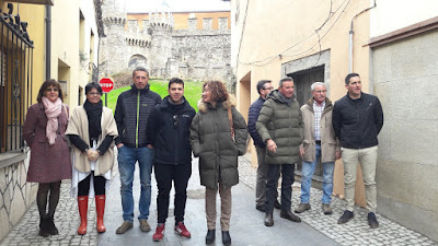 Rosa Luna (Ciudadanos-Cs) en la inauguración de una calle en Ponferrada