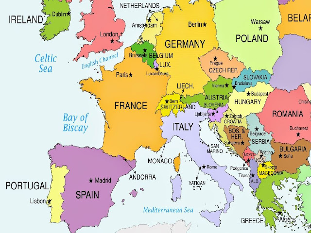 The Map Of Europe Countries 