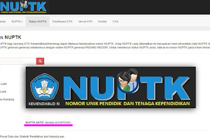 Cara Cek Keaktifan NUPTK GTK