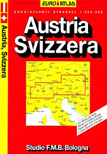 Austria, Svizzera. Euro-atlante stradale 1:300.000