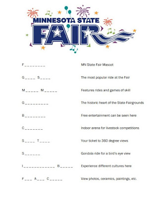 Printable MN State Fair Games