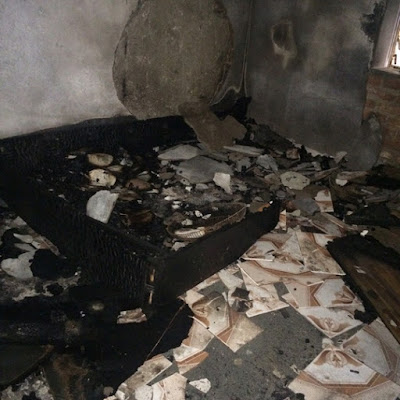 Đồ đạc trong nhà bị Nguyễn Thanh Phong đốt cháy rụi