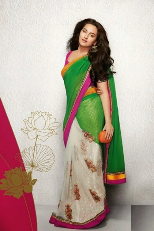Sonakshi Sinha Photo shoot In Green Saree