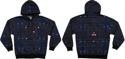 Pac-Man Arcade Hooded Sweatshirt Front and Back