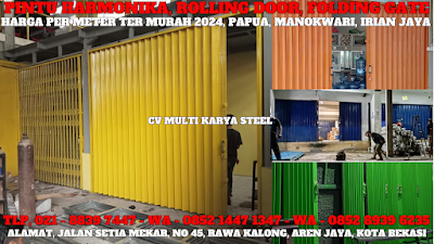 GAMBAR, FOLDING GATE, PAPUA, HARGA PINTU FOLDING GATE, PER METER, TERBARU, 2024