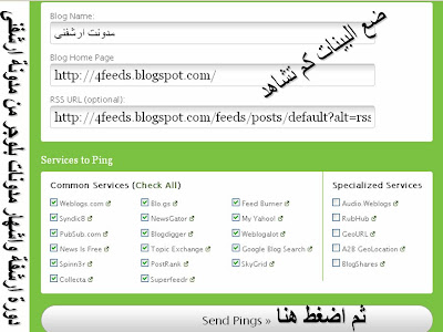 الدرس الثامن | شرح ارسال مدونتك او موقعك الى Ping-o-matic