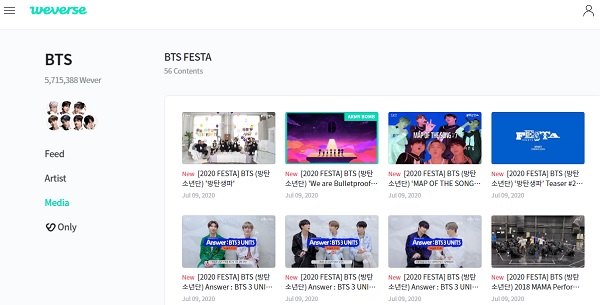 Weverse BTS