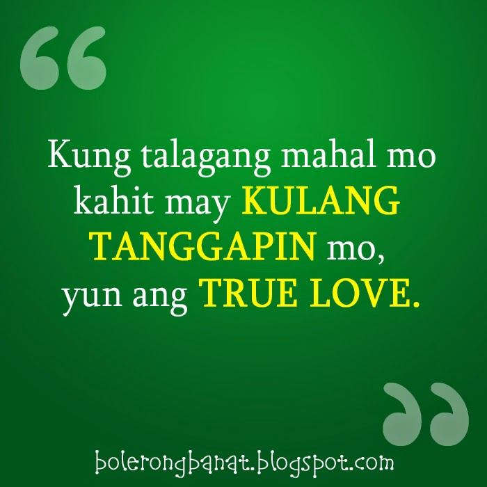 Kung talagang mahal mo kahit may kulang tanggapin mo, yan ang true love.