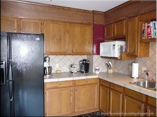 kitchen bulkhead on refrigerator wall side of kitchen