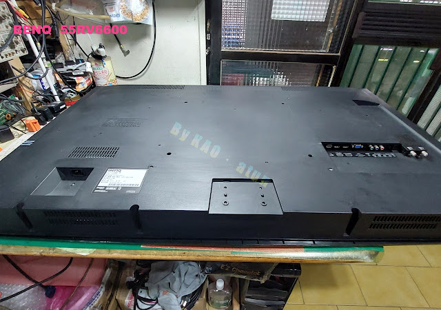 BENQ（明基）型號：55RV6600，送電啟動後，僅有亮起