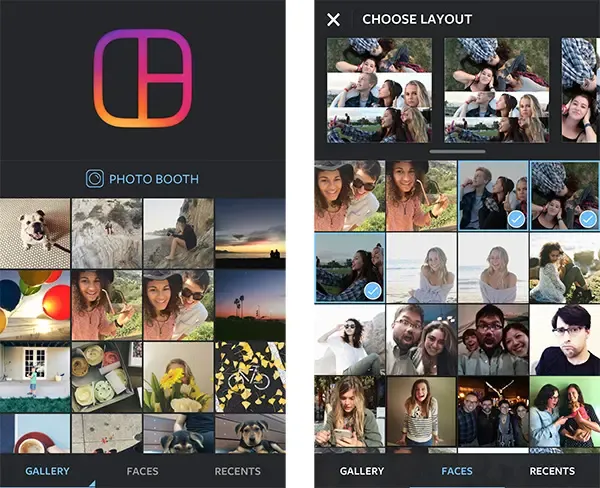 Layout, aplikasi edit foto Instagram kotak-kotak