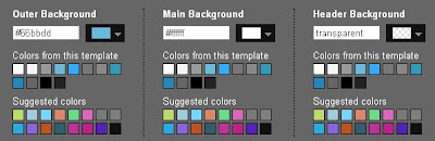 Blogger template designer set background color