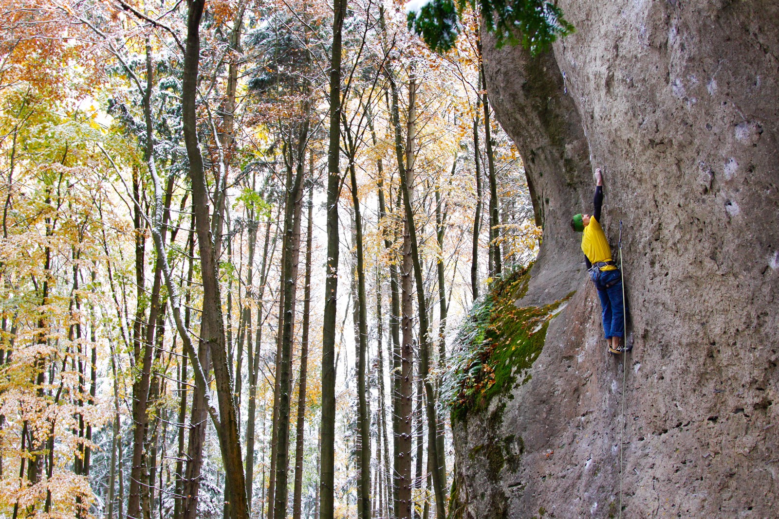 ... the World's first 8c with 'Wall Street' in Frankenjura. 1987