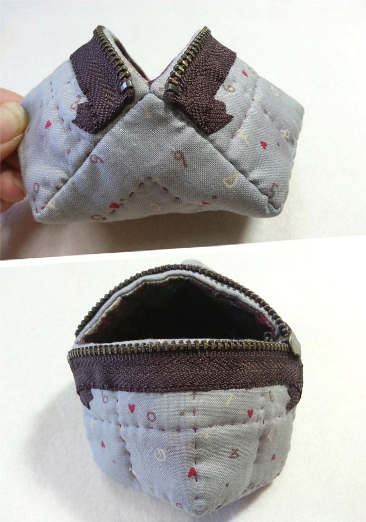 Small Zipper Coin Purse. Quilting and patchwork