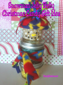 Give your friends a sweet Christmas gift with this Jelly Belly Snowman.  He is a great candy gift idea for everyone who loves Christmas candy or Jelly Belly candies.  You can craft him in a few moments and have a great gift idea for everyone on your list.