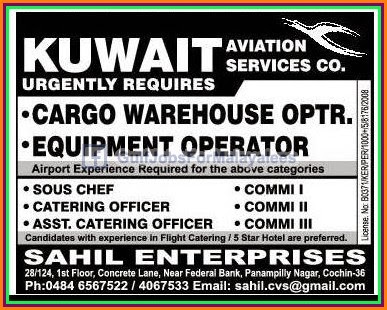Urgently Requires For Kuwait