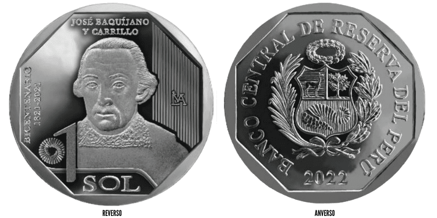 moneda de jose baquíjano y carrillo, serie constructores de la republica bicentenario
