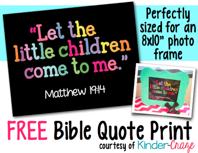 Free "Let the Children Come to Me" inspirational print