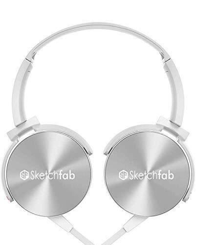 SKETCHFAB Extra Bass 2.0 On-Ear Headphones (Metal White)