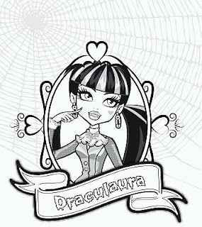 Monster High, Dibujos de Draculaura para Colorear