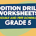 ADDITION DRILLS WORKSHEETS for GRADE 5 (Free Download)