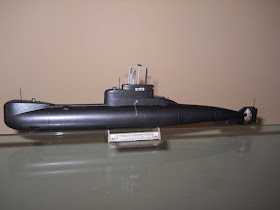 maqueta del submarino alemán clase 206A