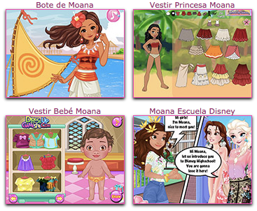 Nuevos juegos de las aventuras de la princesa Moana de Walt Disney Animation Studios