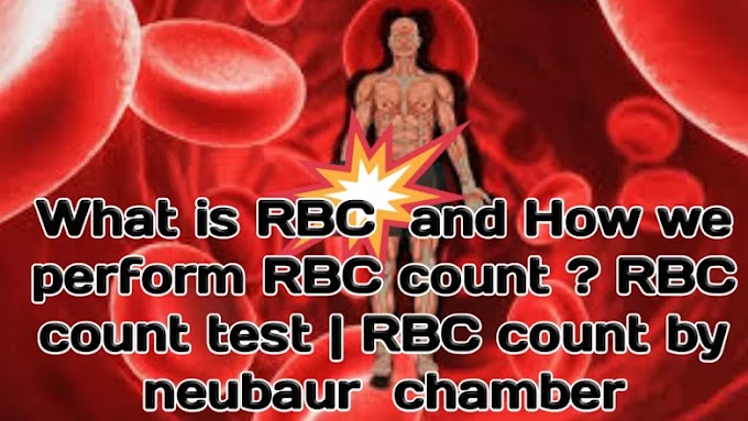 What is RBC  and How we perform manually  RBC count ? RBC count test | RBC count by neubaur  chamber