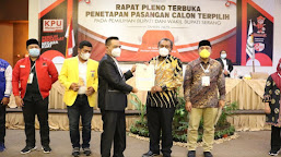 KPU Tetapkan Tatu-Panjdi Bupati dan Wakil Bupati Serang Terpilih