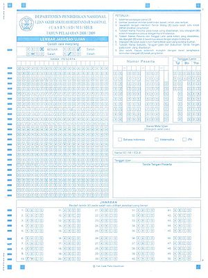 This 1s Blog: Contoh Lembar Jawaban Ujian