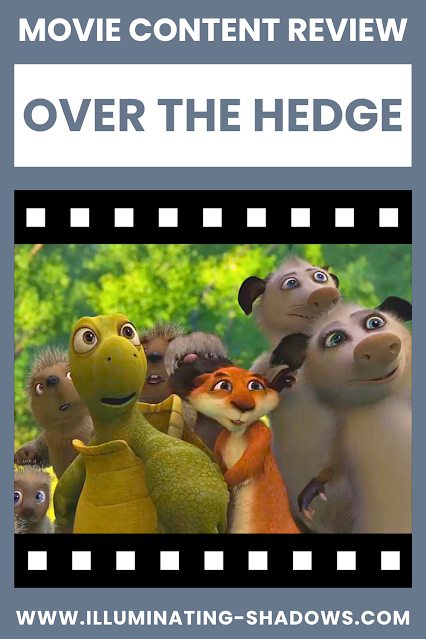 Over The Hedge - Movie Content Review - Picture of the family including Verne, Hammy, Stella and Ozzie
