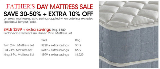 mattress sale save 30 - 50% and extra 10% off