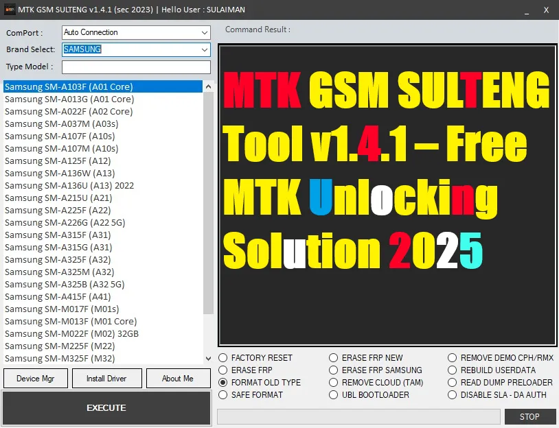 MTK GSM SULTENG Tool v1.4.1 – Free MTK Unlocking Solution 2025