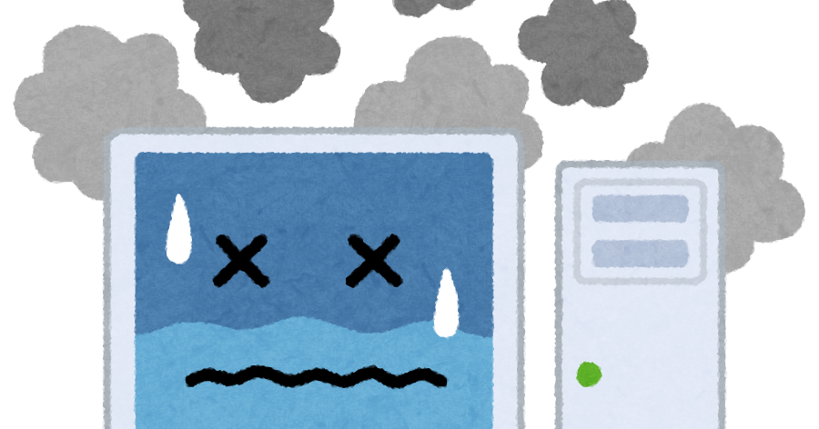 壊れたパソコンのイラスト コンピューター かわいいフリー素材集 いらすとや