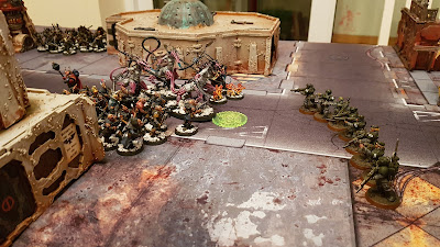 Warhammer 40k - 9th Edition - Chaos Space Marines vs Imperial Guard - 1000pts - Open War - Objective Drop