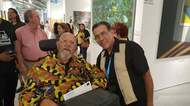 Chuck Close and Lenny Campello at Context Art Miami 2017