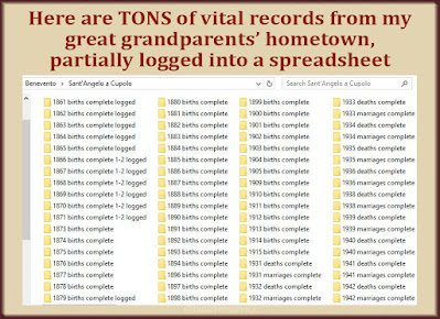 Once you download all the records from your town, imagine how many of your relatives are in these folders!