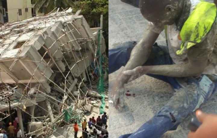 3-storey building collapses in Lagos, workers trapped