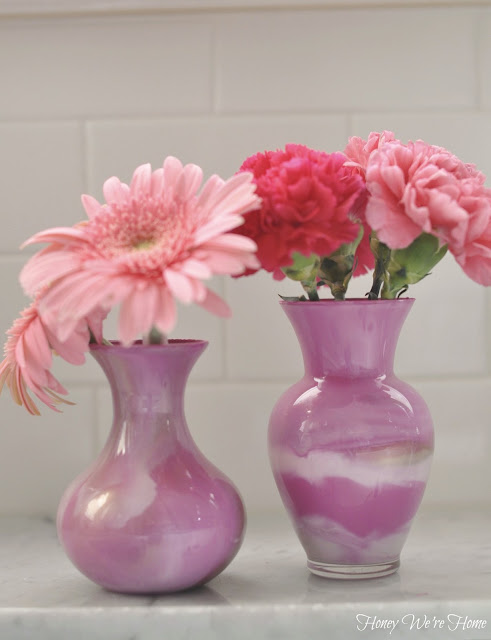 Honey We're Home: DIY (Paint Swirl Vases)