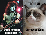 Grumpy cat meets Kiss