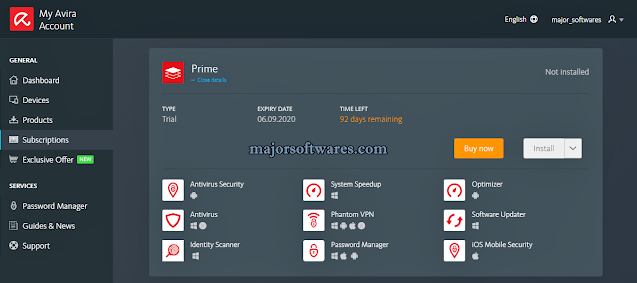 Avira Prime - MajorSoftwares