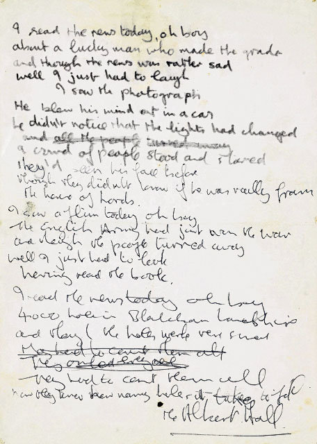 beatles lyrics quotes. Life Lyrics (Handwritten)