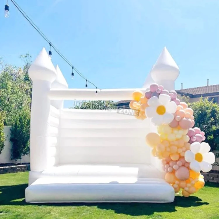 white bounce house bouncy castle