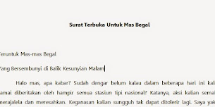 Surat Terbuka untuk Mas Begal