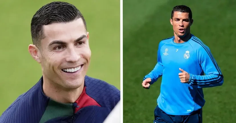 Cristiano Ronaldo spotted training at Real Madrid