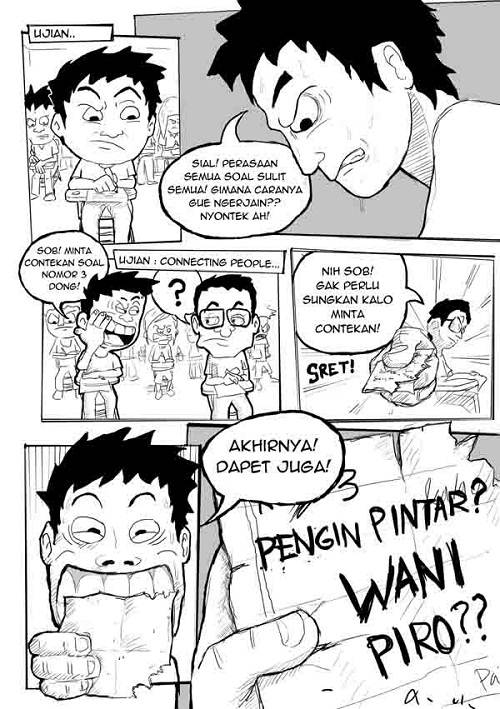 Komik Lucu Nyontek