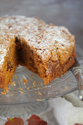 cake à la citrouille , au potiron , raisins , gouter 