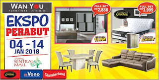 Wan You Furniture Furniture Expo at Taiping Sentral Mall (4 January - 14 January 2018)