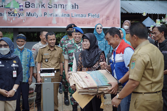 SKK Migas - Pertamina EP Limau Field Resmikan Program Bank Sampah dan MAS PEPI di Karya Mulya Prabumulih